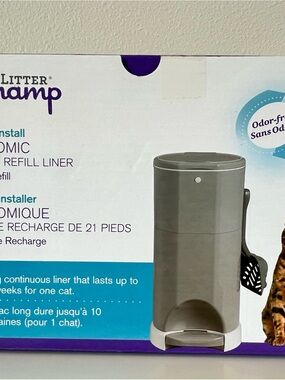 Litter Champ Refill 21’ Cat Waste Container Liner 3 Pack Odor Free Brand New